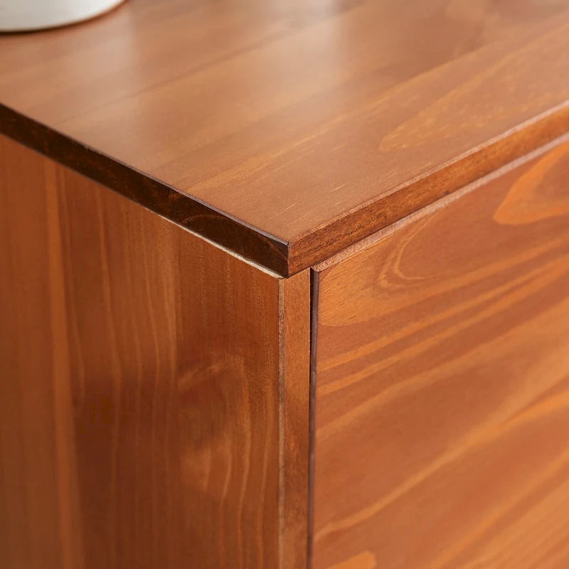 Meuble TV en bois massif 58 pouces, style Mid-Century