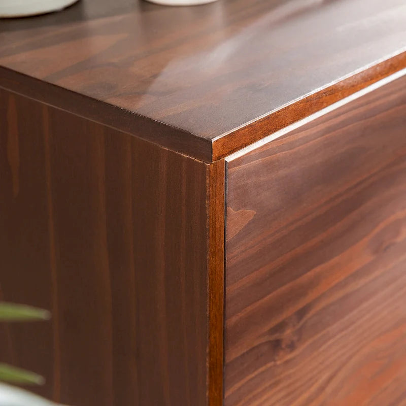 Meuble TV en bois massif 58 pouces, style Mid-Century