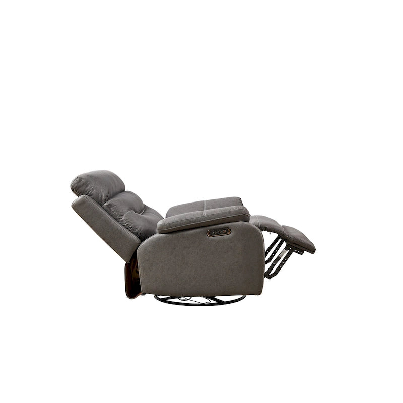 Fauteuil inclinable, pivotant et à bascule à deux moteurs OKIN avec position infinie, appui-tête électrique et chargement USB