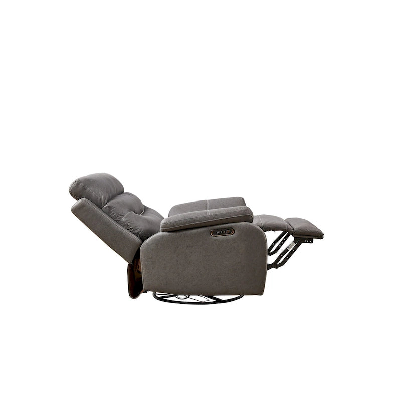 Fauteuil inclinable, pivotant et à bascule à deux moteurs OKIN avec position infinie, appui-tête électrique et chargement USB