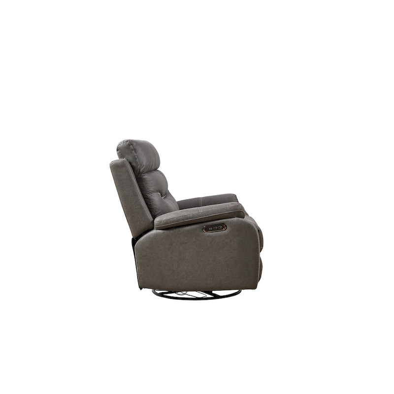 Fauteuil inclinable, pivotant et à bascule à deux moteurs OKIN avec position infinie, appui-tête électrique et chargement USB