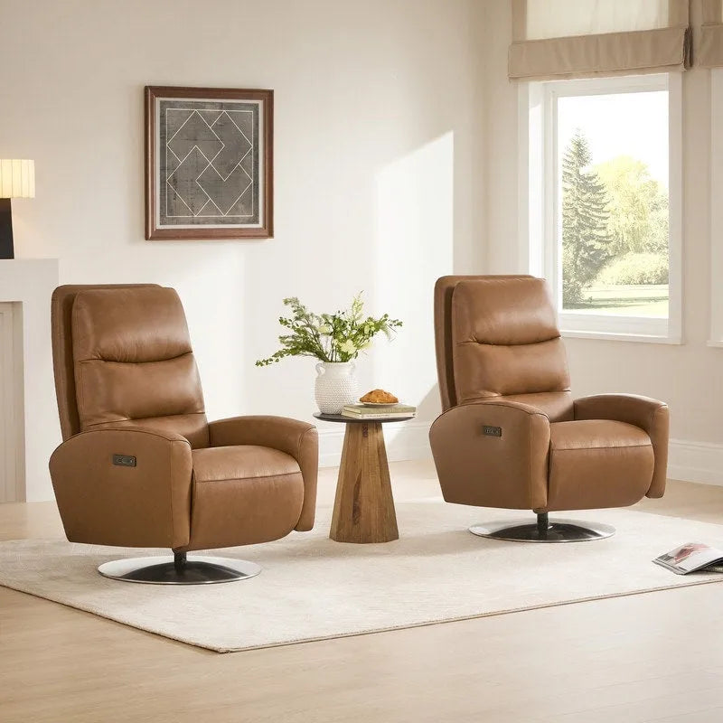 Fauteuil de relaxation inclinable pivotant motorisé avec double moteur