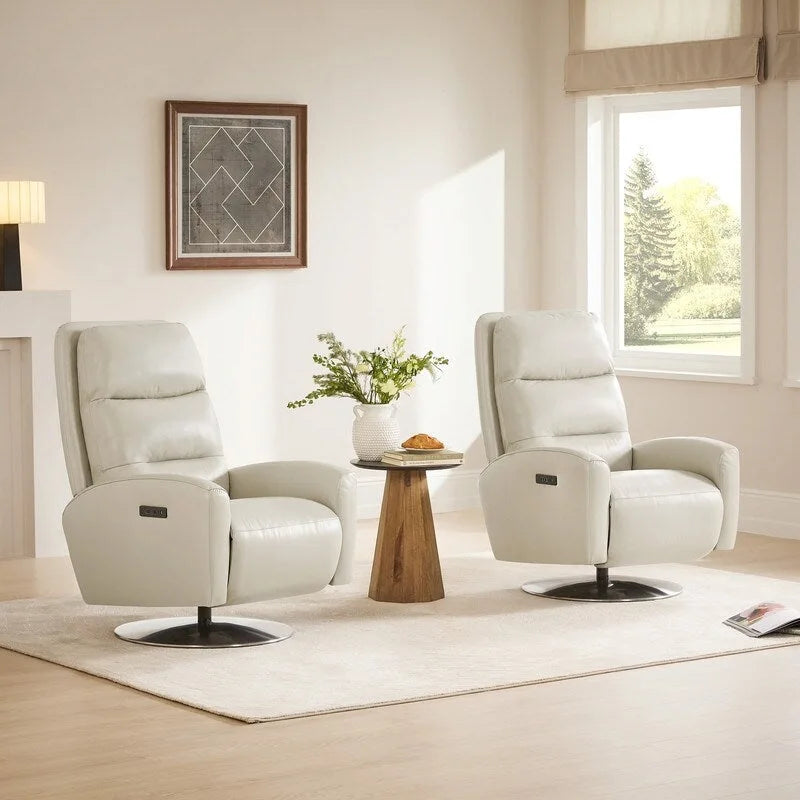 Fauteuil de relaxation inclinable pivotant motorisé avec double moteur