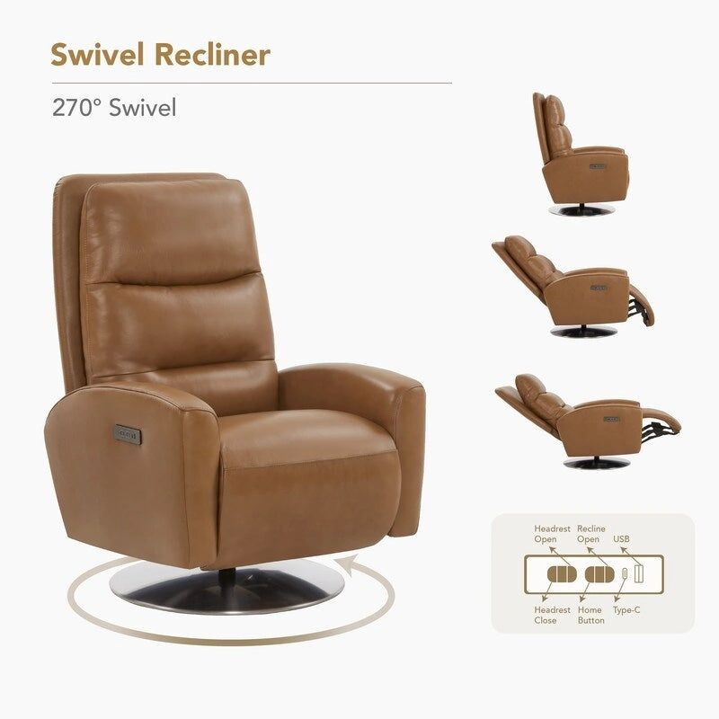 Fauteuil de relaxation inclinable pivotant motorisé avec double moteur