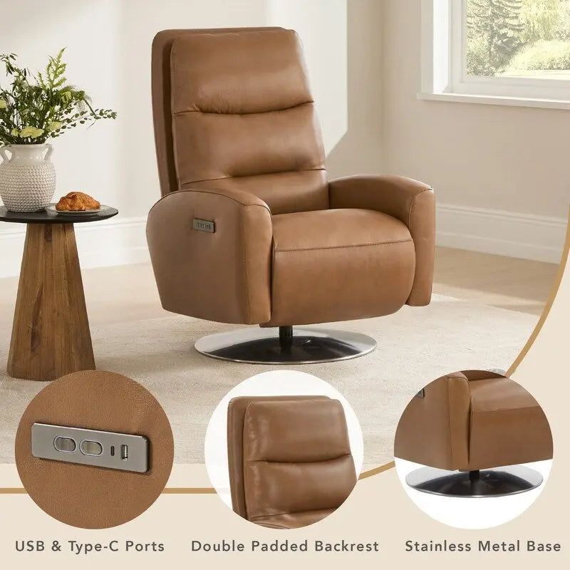 Fauteuil de relaxation inclinable pivotant motorisé avec double moteur