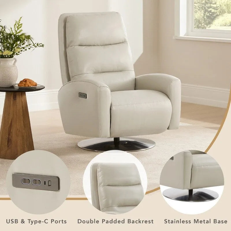 Fauteuil de relaxation inclinable pivotant motorisé avec double moteur