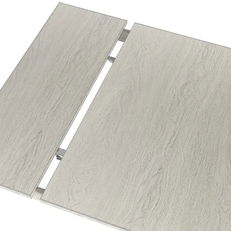 Ensemble table à manger et 6 chaises, table à manger rectangulaire extensible en bois massif épaissi et 6 chaises de salle à manger en bois massif