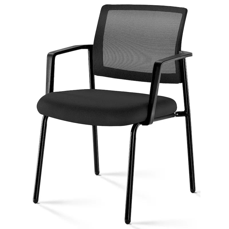 Chaise empilable à dossier résille, Fauteuil rembourré avec cadre métallique robuste