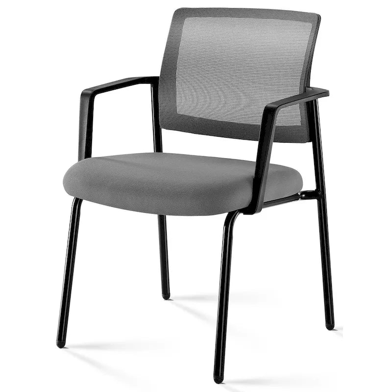 Chaise empilable à dossier résille, Fauteuil rembourré avec cadre métallique robuste