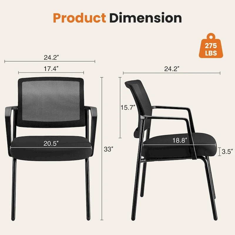 Chaise empilable à dossier résille, Fauteuil rembourré avec cadre métallique robuste