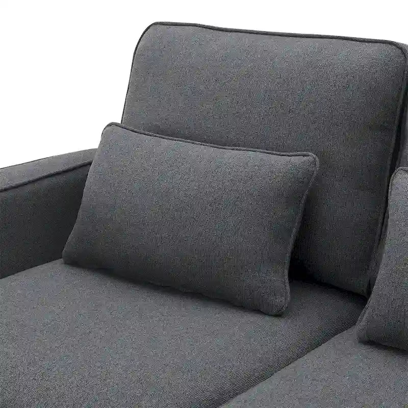 Canapé rembourré de 114,2 po avec console, 2 porte-gobelets et 2 ports USB (chargement avec ou sans fil)