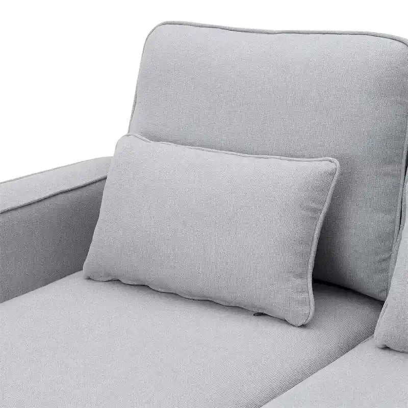 Canapé rembourré de 114,2 po avec console, 2 porte-gobelets et 2 ports USB (chargement avec ou sans fil)