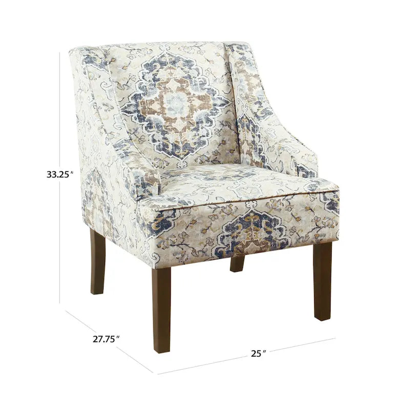 Fauteuil rembourré Holman à accoudoirs arrondis