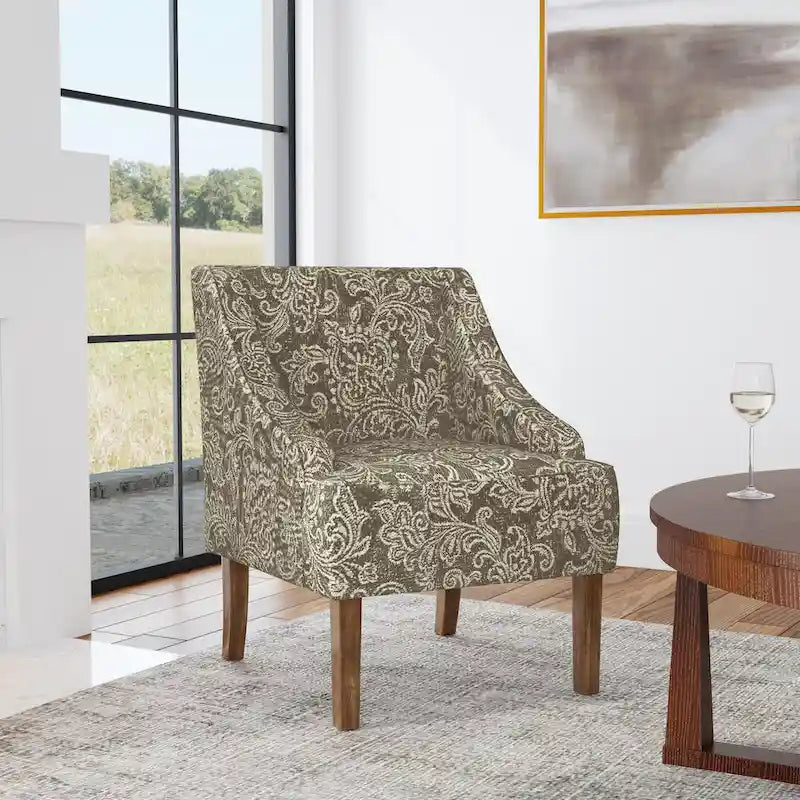 Fauteuil rembourré Holman à accoudoirs arrondis