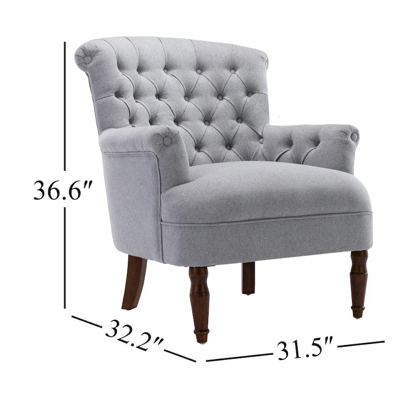 Fauteuil club surdimensionné en tissu touffeté Sidmouth