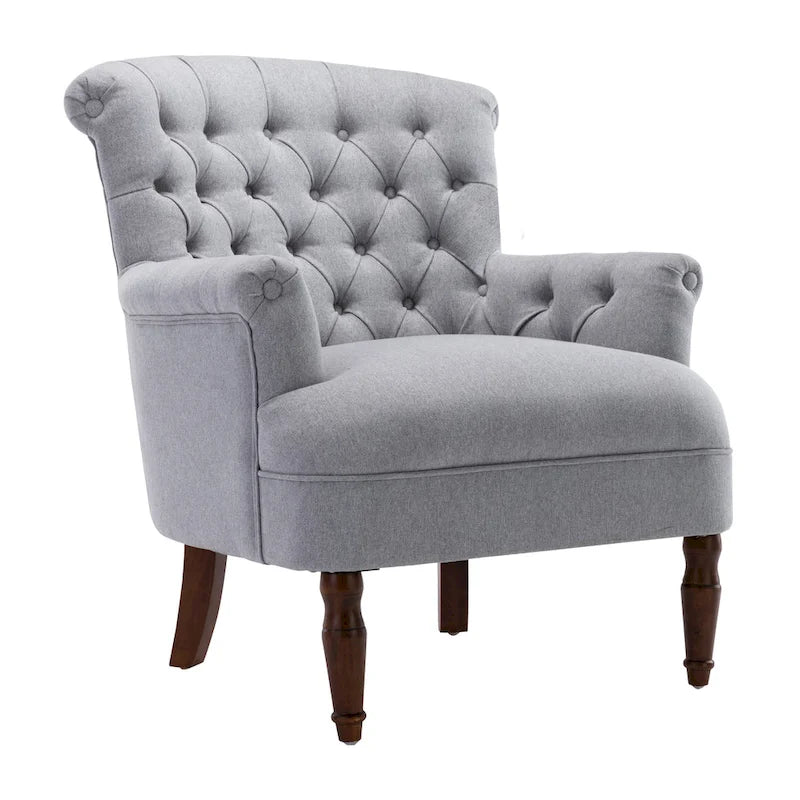 Fauteuil club surdimensionné en tissu touffeté Sidmouth
