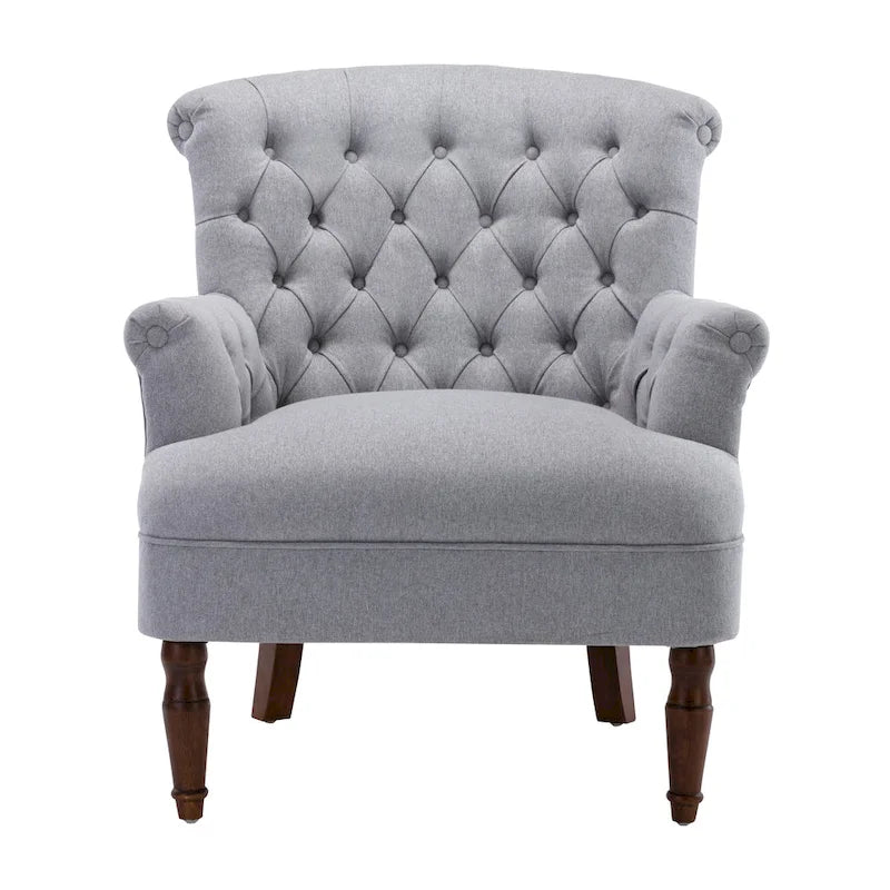 Fauteuil club surdimensionné en tissu touffeté Sidmouth