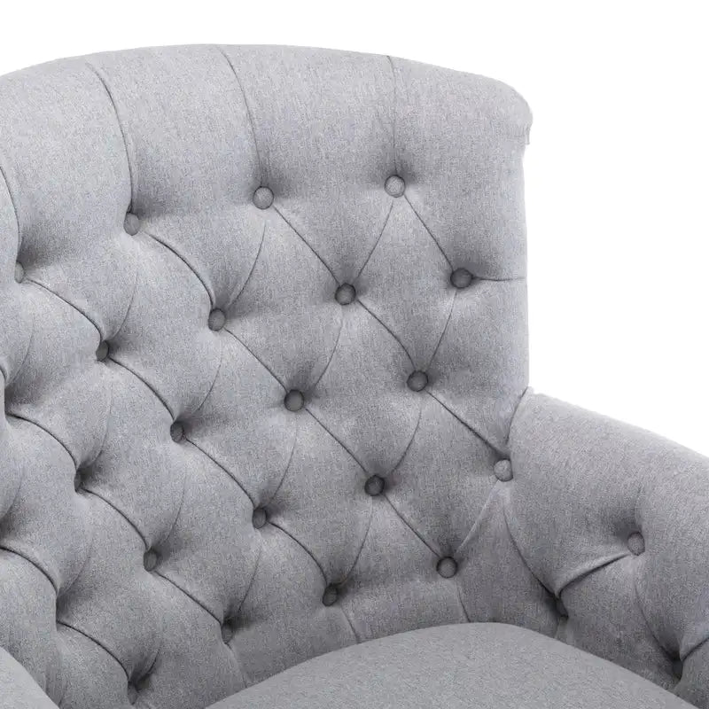 Fauteuil club surdimensionné en tissu touffeté Sidmouth
