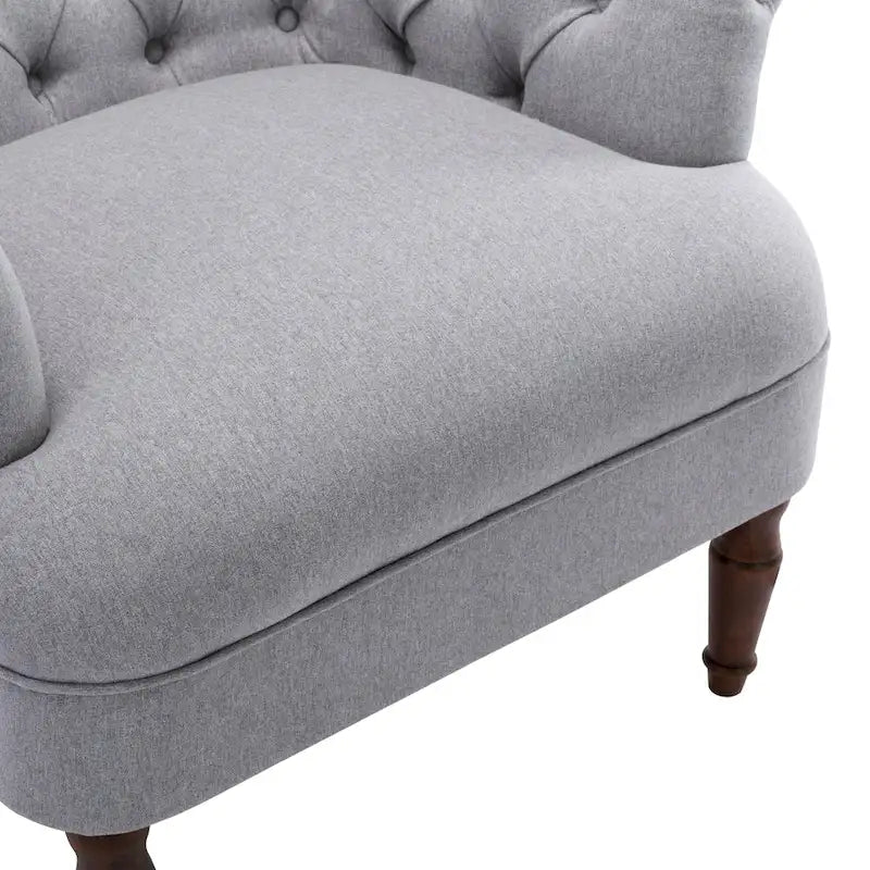 Fauteuil club surdimensionné en tissu touffeté Sidmouth