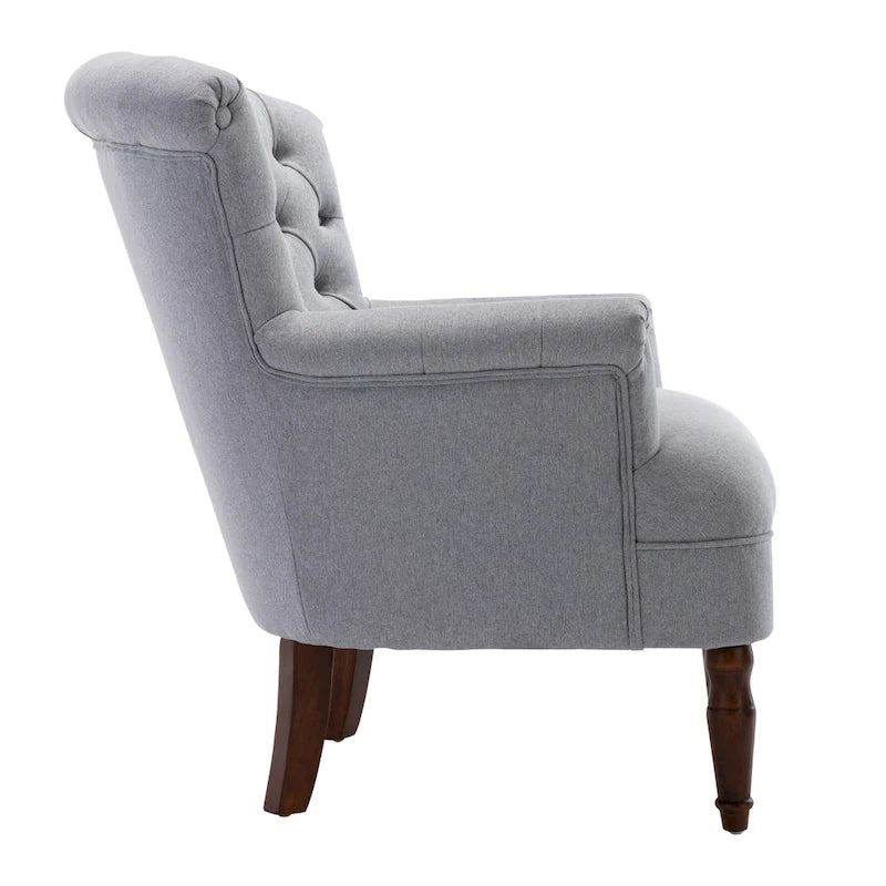 Fauteuil club surdimensionné en tissu touffeté Sidmouth