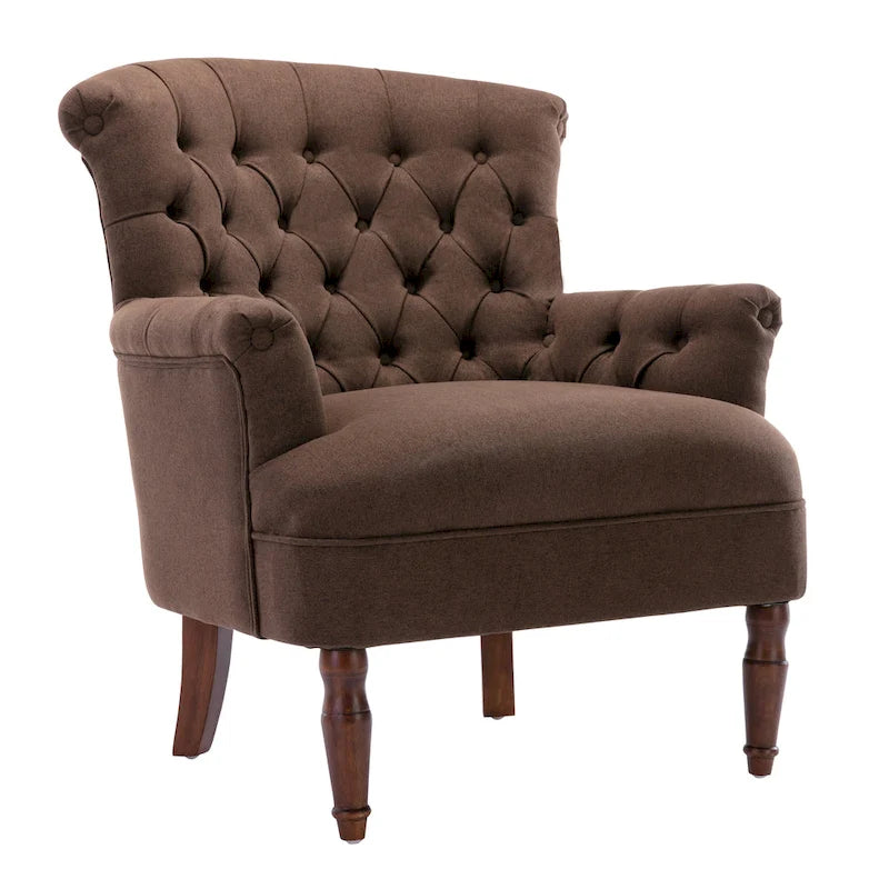 Fauteuil club surdimensionné en tissu touffeté Sidmouth
