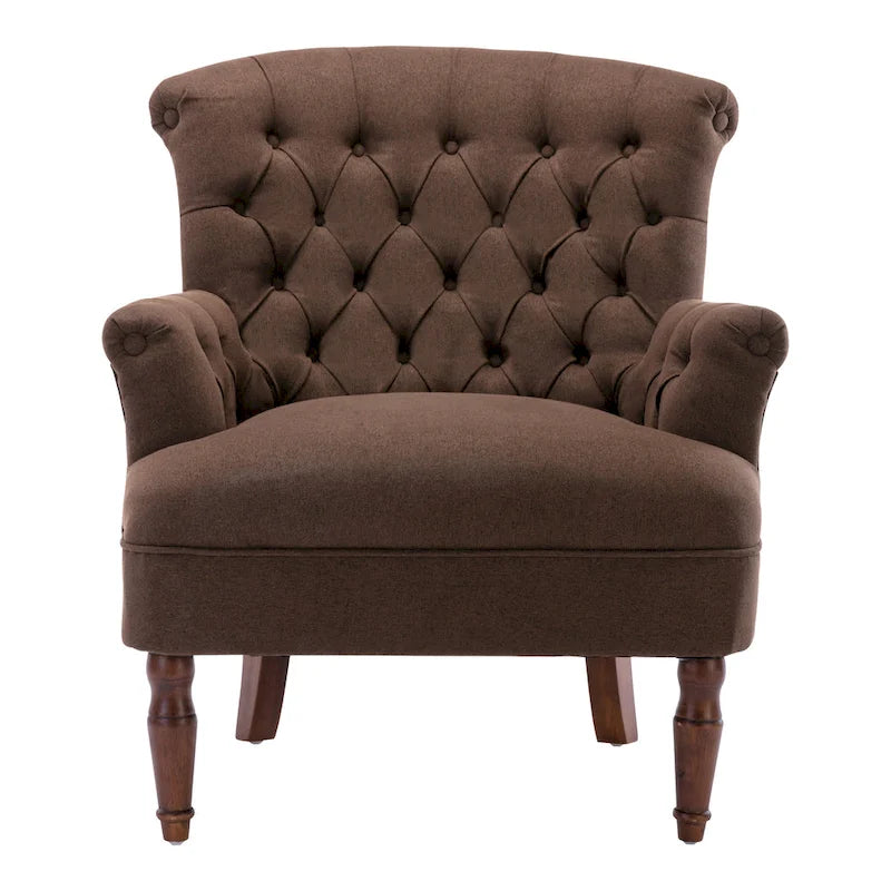 Fauteuil club surdimensionné en tissu touffeté Sidmouth