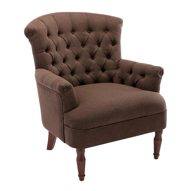 Fauteuil club surdimensionné en tissu touffeté Sidmouth