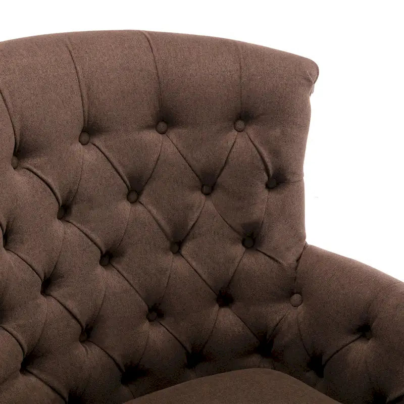 Fauteuil club surdimensionné en tissu touffeté Sidmouth