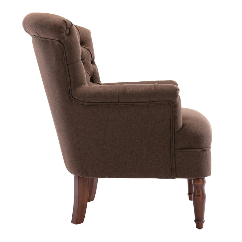 Fauteuil club surdimensionné en tissu touffeté Sidmouth