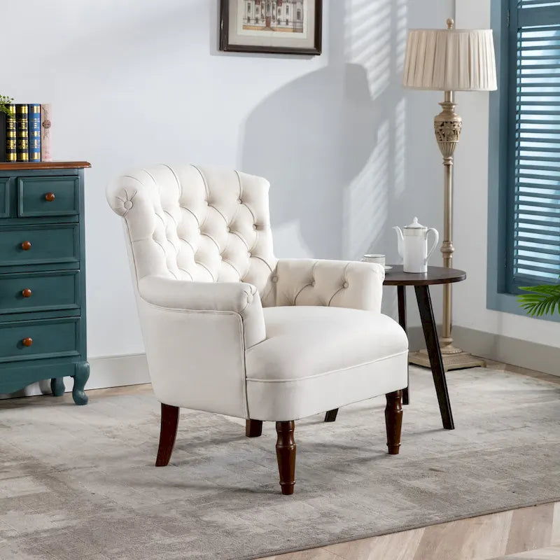 Fauteuil club surdimensionné en tissu touffeté Sidmouth
