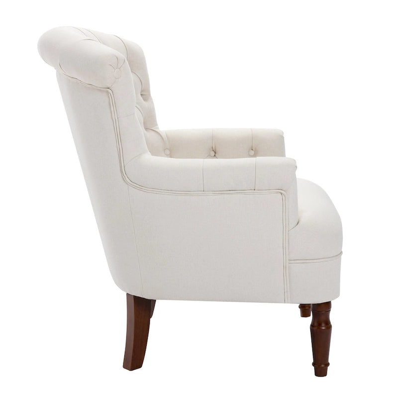 Fauteuil club surdimensionné en tissu touffeté Sidmouth