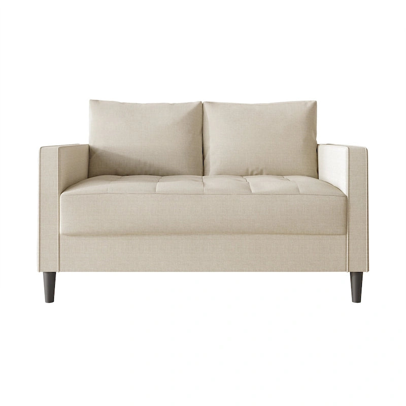 Causeuse contemporaine minimaliste en lin