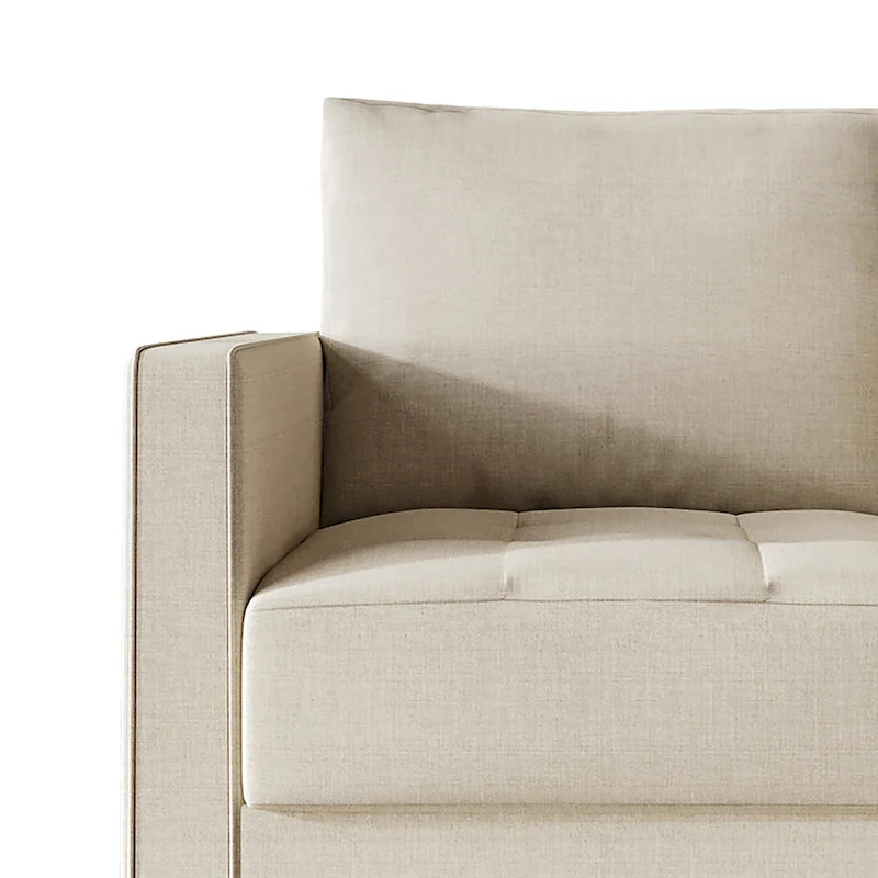 Causeuse contemporaine minimaliste en lin
