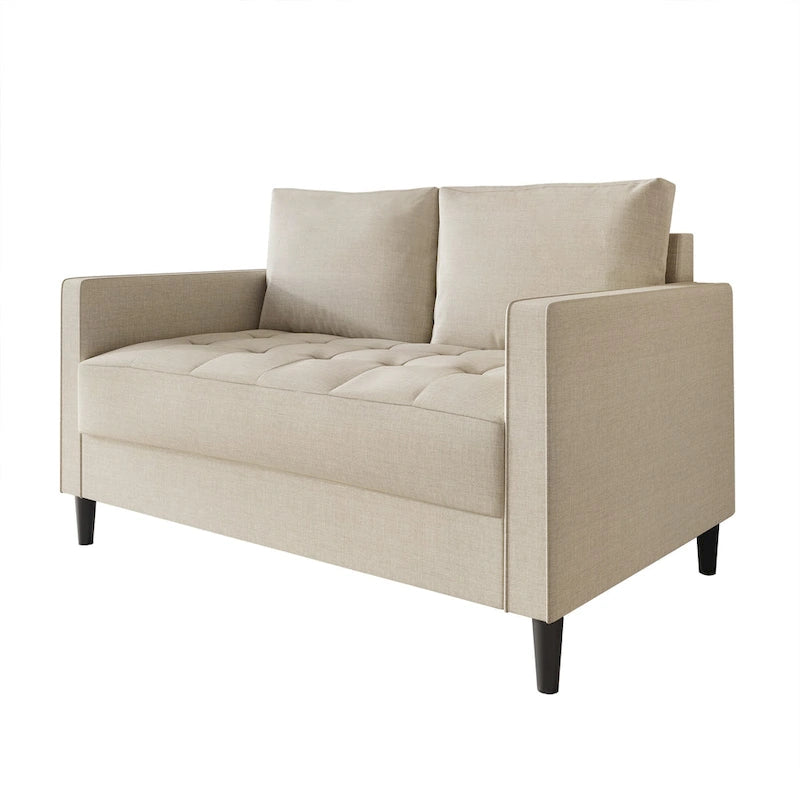 Causeuse contemporaine minimaliste en lin
