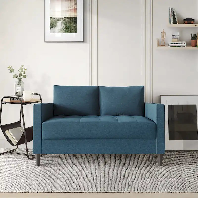 Causeuse contemporaine minimaliste en lin