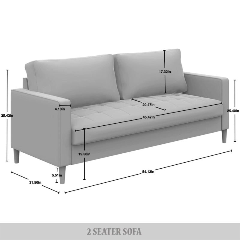 Causeuse contemporaine minimaliste en lin