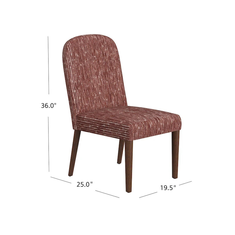 Chaise de salle à manger tapissée à dossier arrondi - Unité