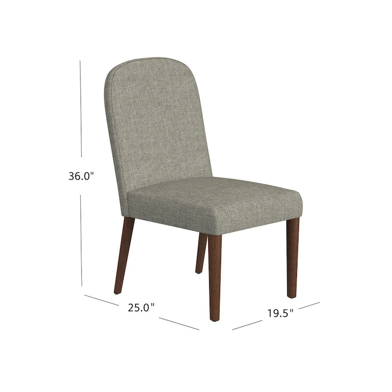 Chaise de salle à manger tapissée à dossier arrondi - Unité