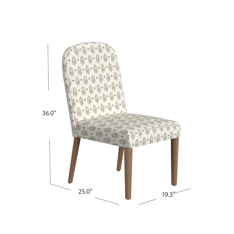 Chaise de salle à manger tapissée à dossier arrondi - Unité