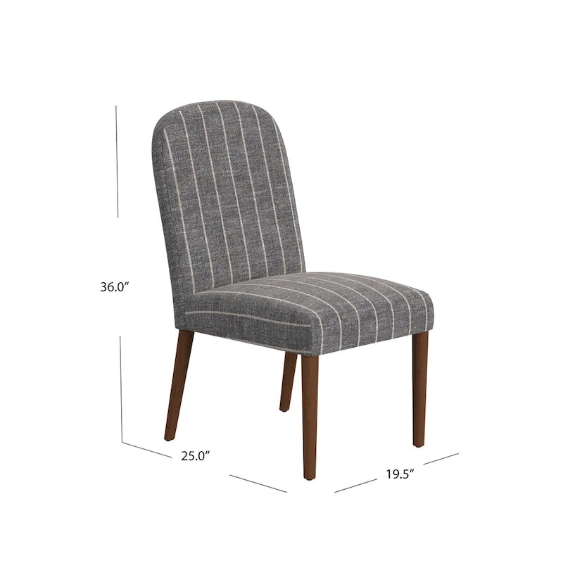 Chaise de salle à manger tapissée à dossier arrondi - Unité