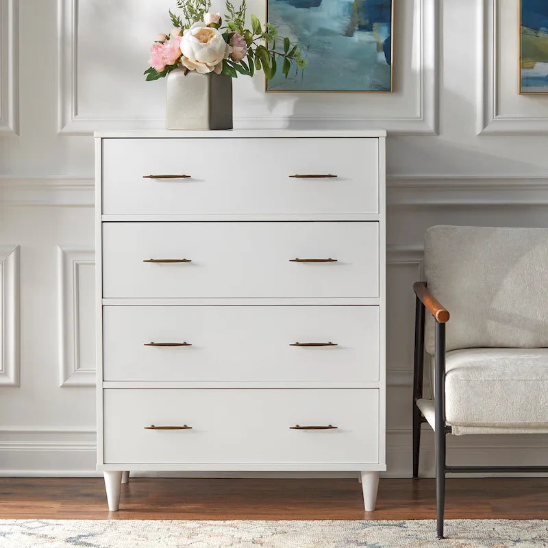 Commode 4 tiroirs Ana, style Mid-Century Modern