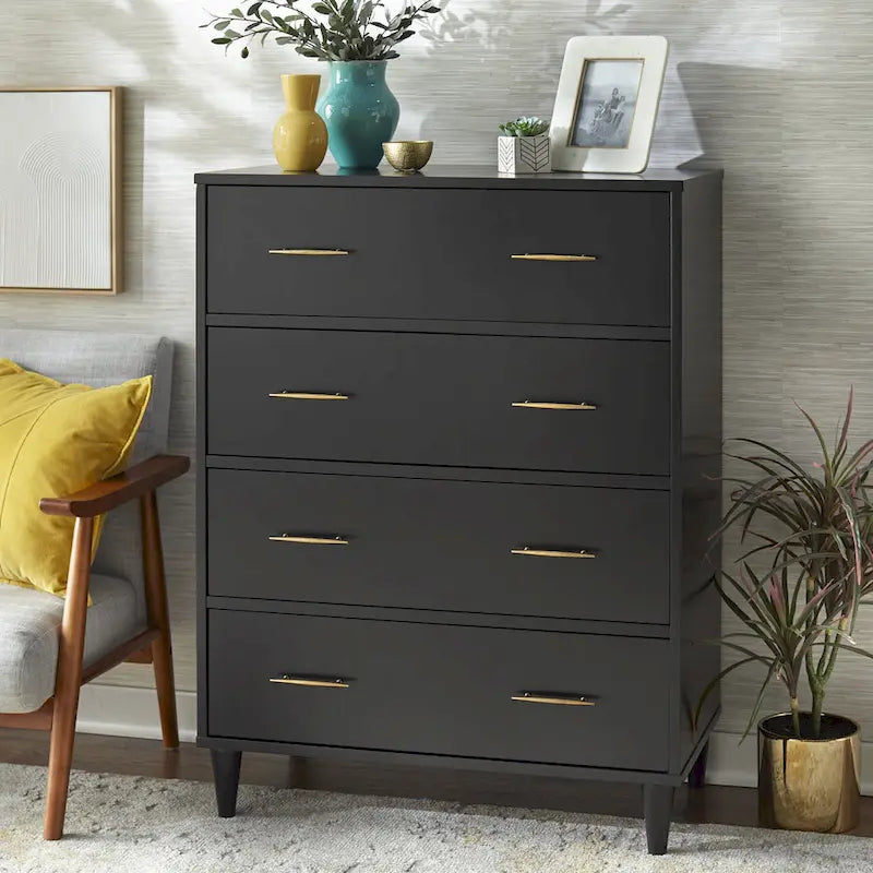 Commode 4 tiroirs Ana, style Mid-Century Modern