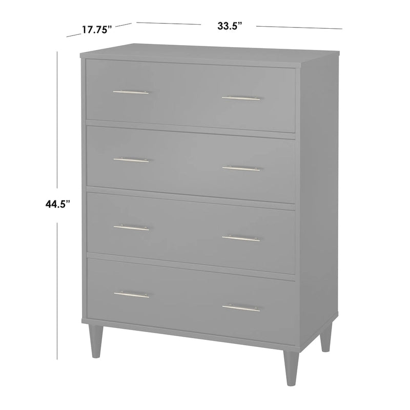 Commode 4 tiroirs Ana, style Mid-Century Modern