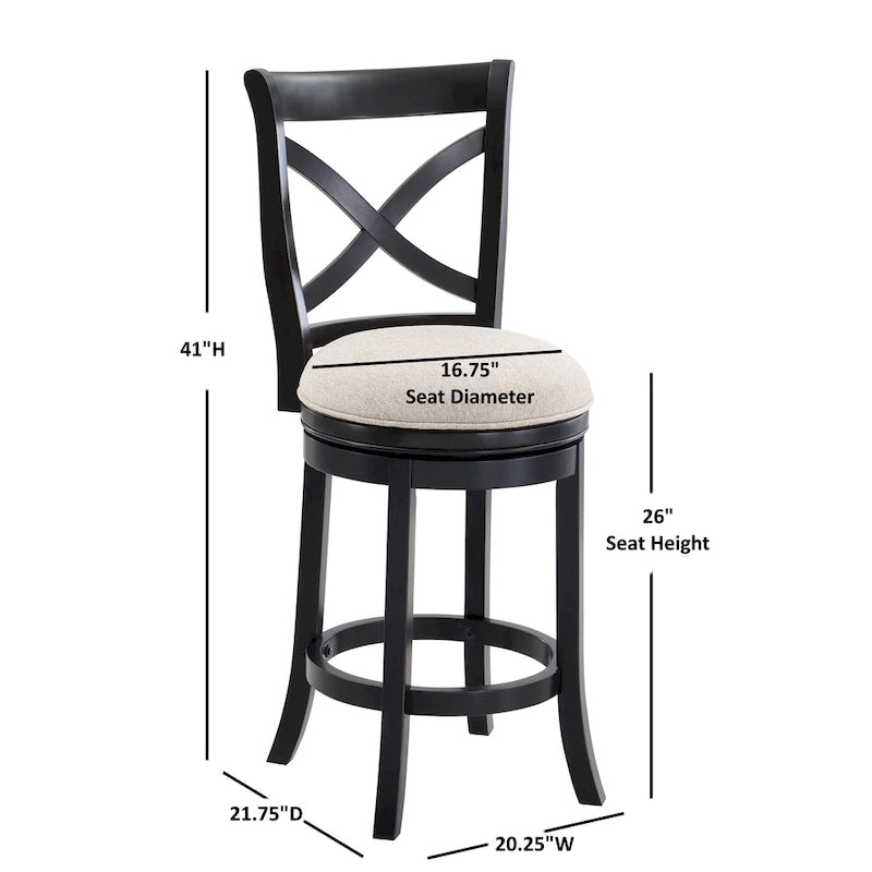 Tabouret de comptoir pivotant Barrett