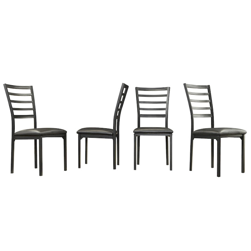 Chaises de salle à manger profilées en métal Darcy II Espresso (lot de 4)