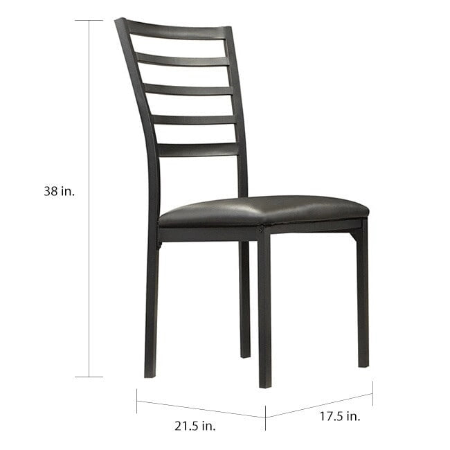 Chaises de salle à manger profilées en métal Darcy II Espresso (lot de 4)