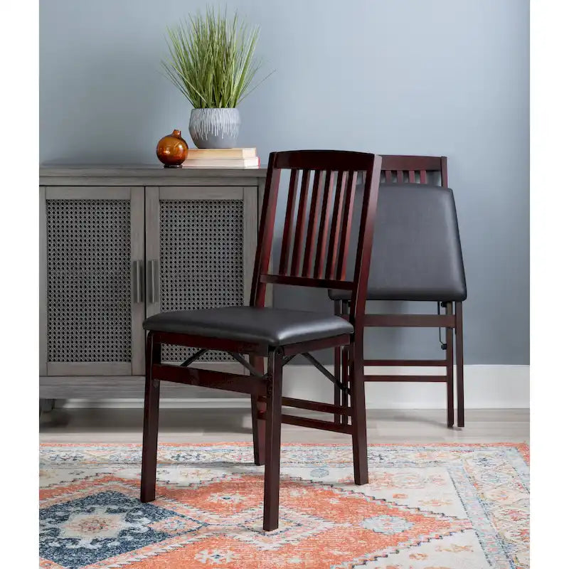 Chaise pliante Lowell Espresso (lot de 2)