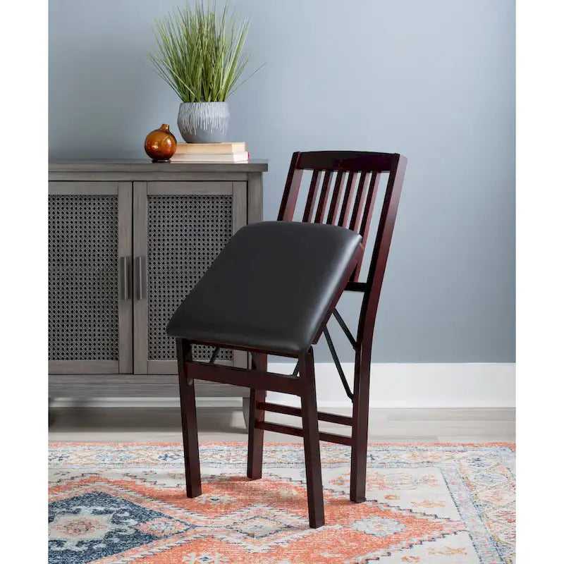 Chaise pliante Lowell Espresso (lot de 2)