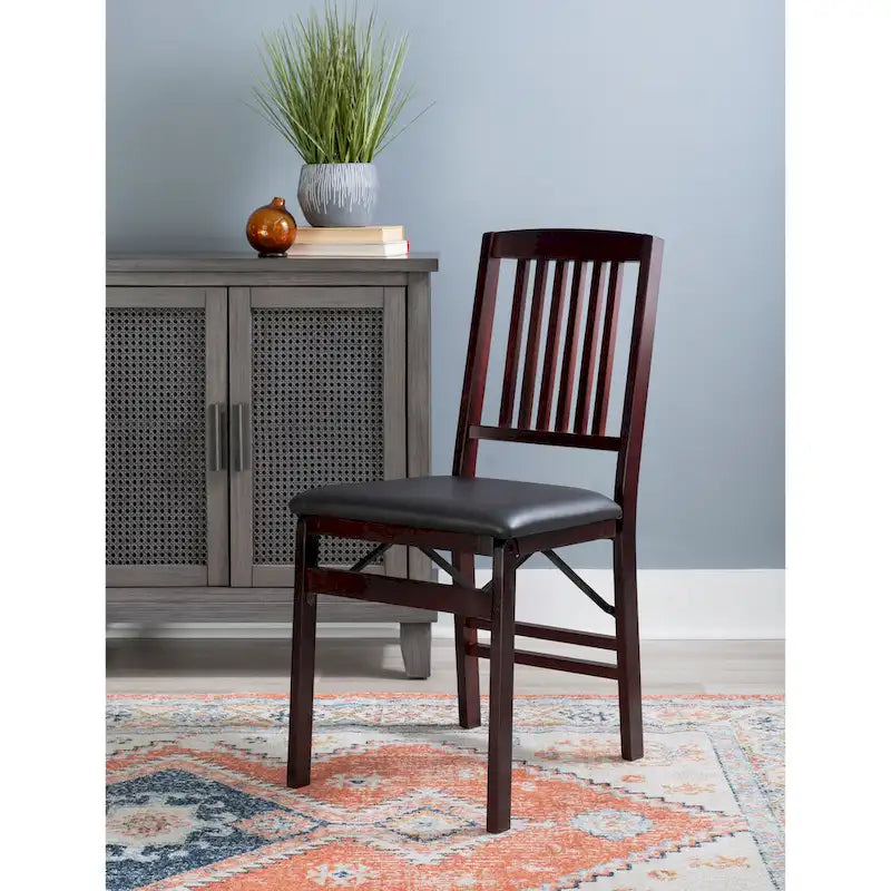 Chaise pliante Lowell Espresso (lot de 2)