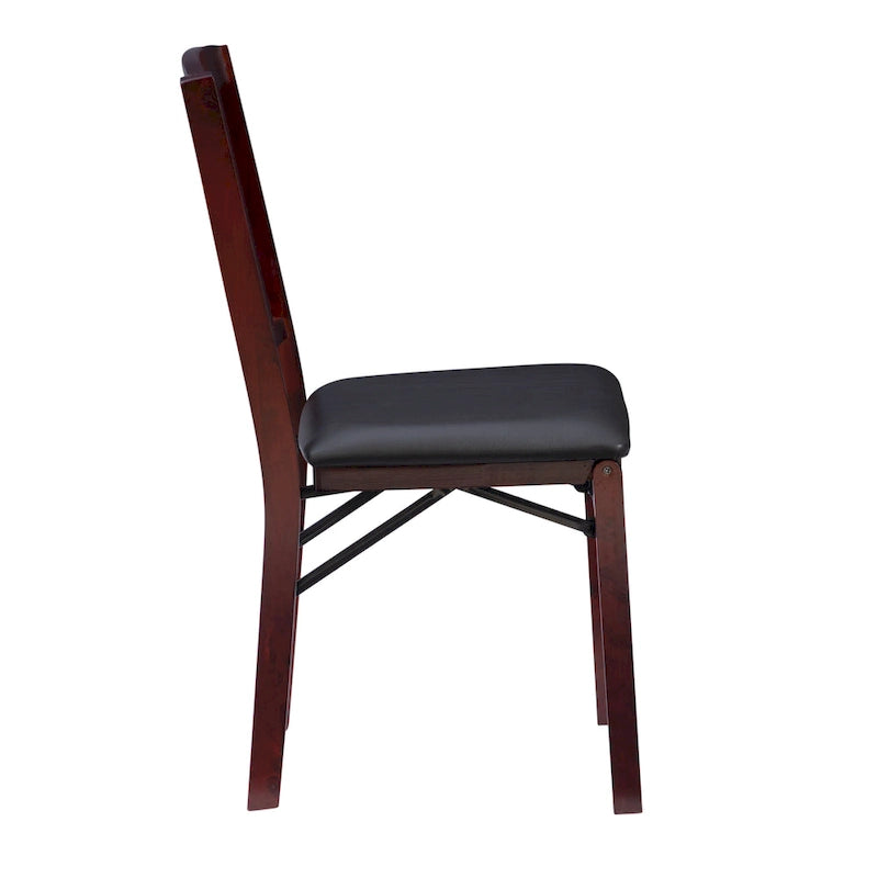 Chaise pliante Lowell Espresso (lot de 2)